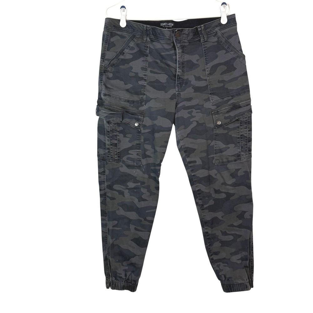 Mac and Me Camo Cargo Pants Jogger Style Ankle‎ Elastic Waist Pockets Sie 16 - Picture 2 of 16